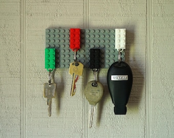 Brick Keychain for Building Block Lover Creative Key Holder for Home Wall Mounted Key Mount for Car Keys Key Storage for Entryway Decor
