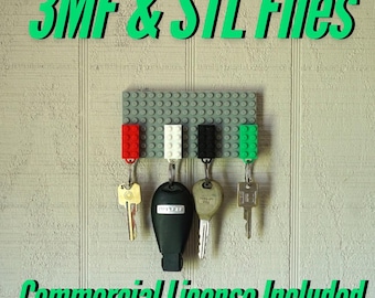 Accesorio de pared con llavero de ladrillo Archivo de impresión 3D STL y archivo 3MF para impresora 3D