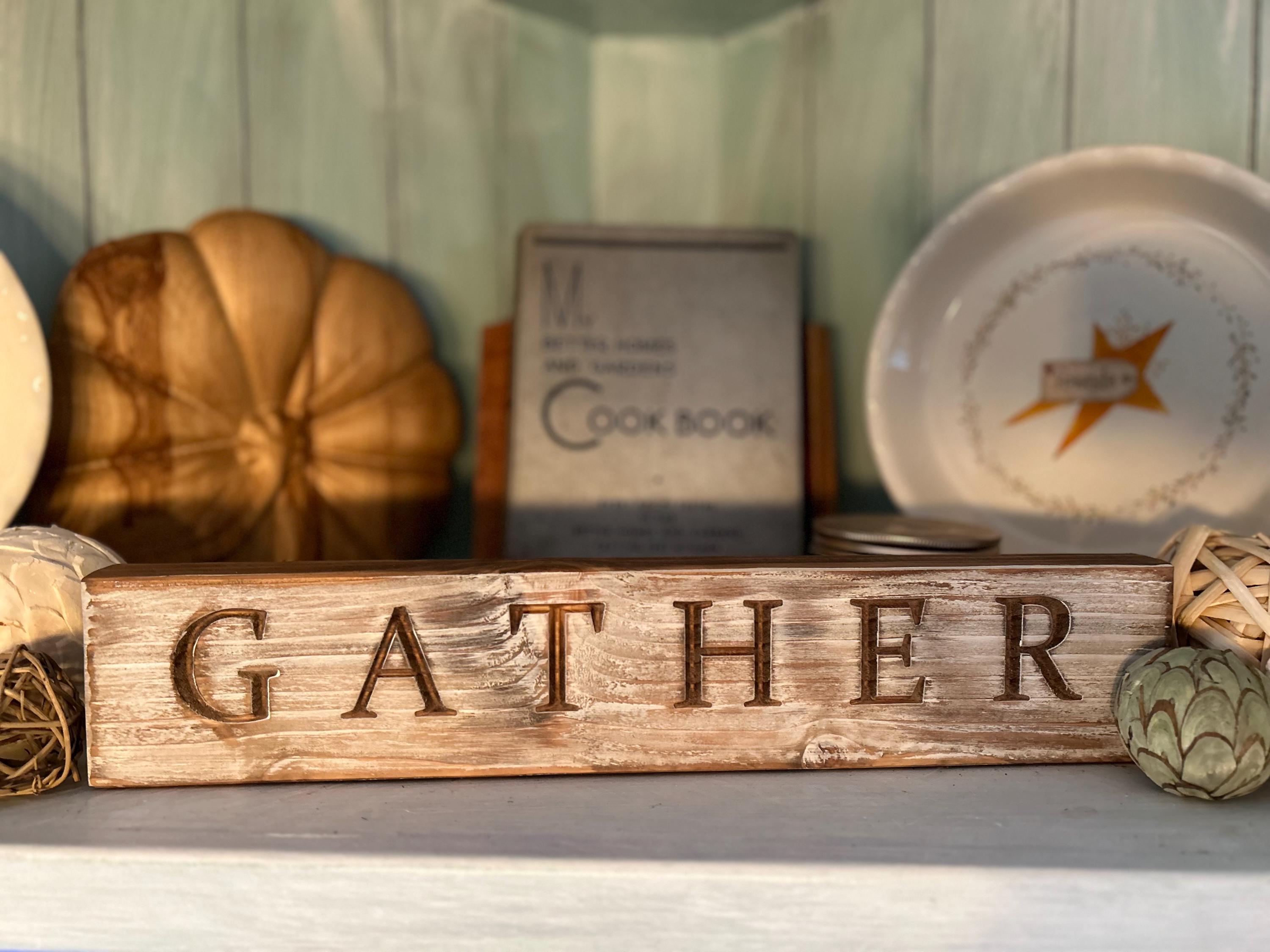 Gather Sign, Wood, Farmhouse - Etsy