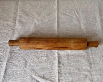 Primitive Wooden Rolling Pin Rustic Farmhouse Kitchen Decor Vintage Dough Roller