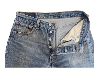 Y2K Vintage Levi's Jeans Men's 501 XX Button Fly Shrink to Fit Size 34 X 36