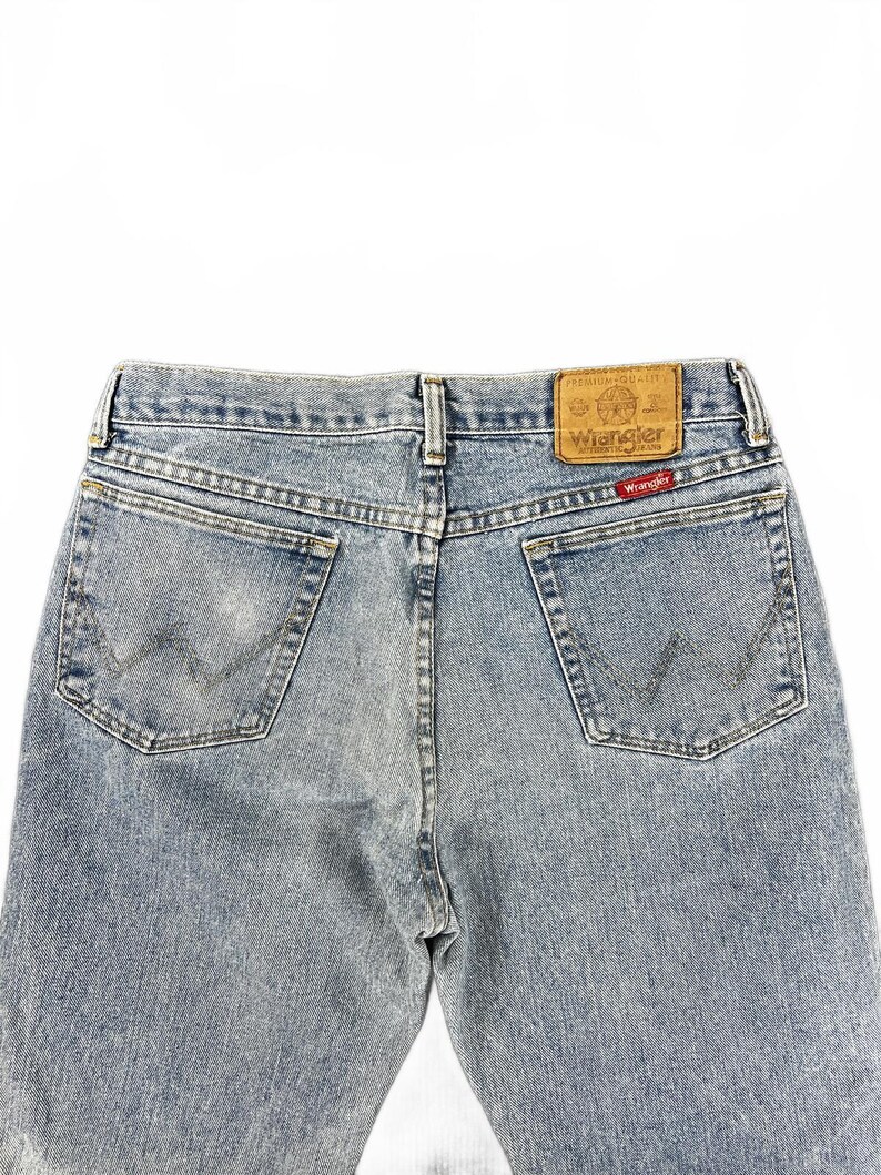 Vintage USA Made Wrangler Jeans 30x29 Light Wash Denim Jeans 80er 90er Western Cowboy Mom Jeans Bild 4