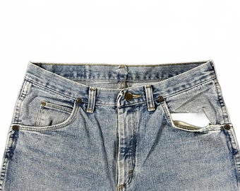 Vintage USA Made Wrangler Jeans 30x29 Light Wash Denim Jeans 80s 90s Western Cowboy Mom Jeans