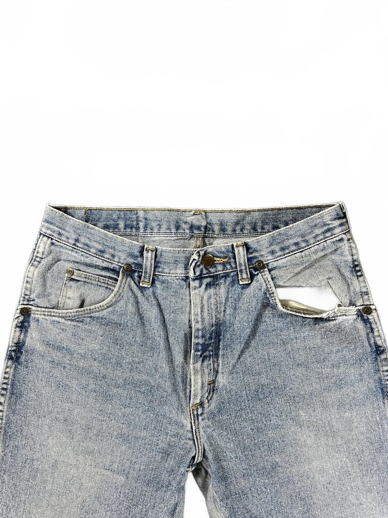 Vintage USA Made Wrangler Jeans 30x29 Light Wash Denim Jeans 80er 90er Western Cowboy Mom Jeans Bild 1