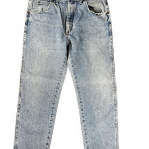 Vintage USA Made Wrangler Jeans 30x29 Light Wash Denim Jeans 80er 90er Western Cowboy Mom Jeans Bild 2