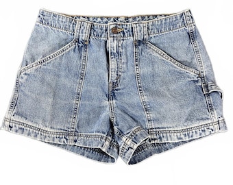 Vintage Levi's Black Tab Carpenter Shorts Helle Waschung Denim Größe 31
