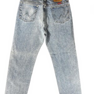 Vintage USA Made Wrangler Jeans 30x29 Light Wash Denim Jeans 80er 90er Western Cowboy Mom Jeans Bild 3