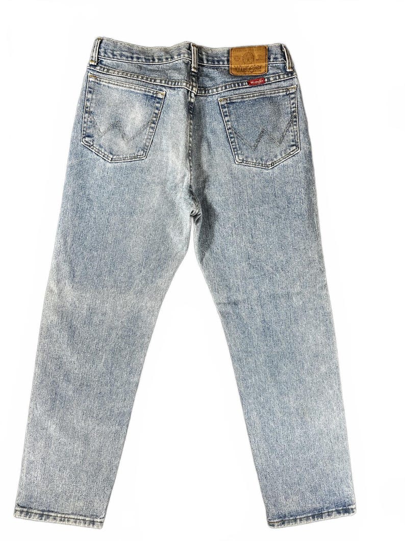 Vintage USA Made Wrangler Jeans 30x29 Light Wash Denim Jeans 80er 90er Western Cowboy Mom Jeans Bild 3