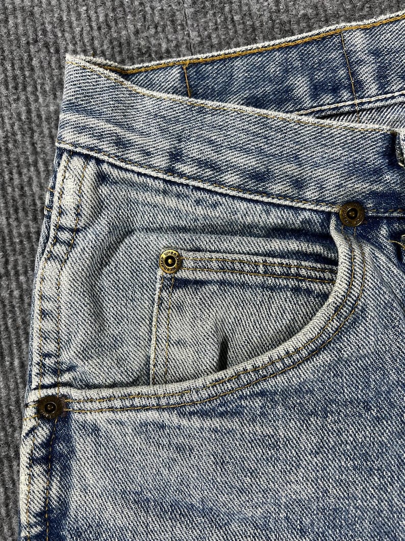 Vintage USA Made Wrangler Jeans 30x29 Light Wash Denim Jeans 80er 90er Western Cowboy Mom Jeans Bild 5