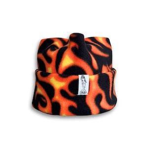 Handcrafted 4 Point Fleece Beanie — Retro Winter Hat for Ski, Snowboard & Outdoor Adventures