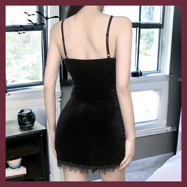 'End of All' Black Alt Grunge Bodycon Tatterted Mini Dress