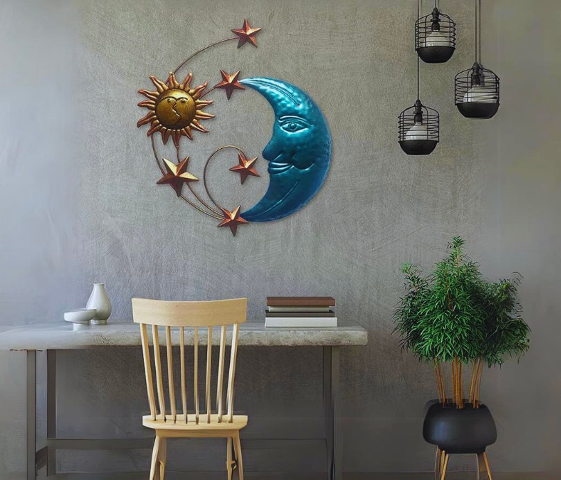 Astronomy Sun, Moon, and Stars Metal Wall Art Wall Decoration Perfect