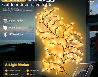 Solar Powered LED Willow Vine – 55" Waterproof Outdoor Garden Light (4.6 FT)