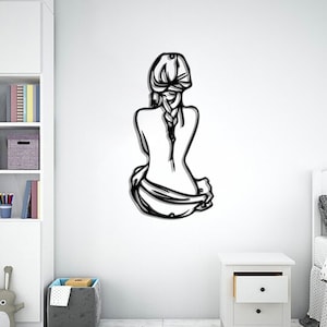 Minimalist Line Art, Metal Wall Decor, Metal Wall Art, Home Wall Hangings, Geometric Wall Art, Home Metal Decor