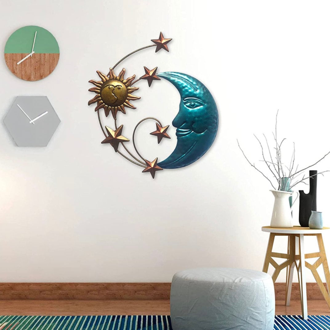 Astronomy Sun, Moon, and Stars Metal Wall Art Wall Decoration Perfect