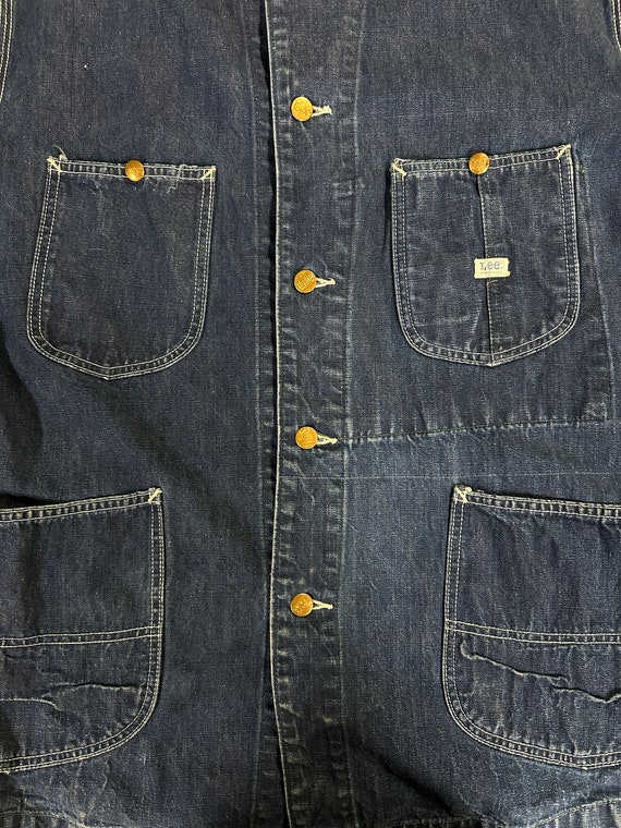 Vintage 1960s Lee Jelt Denim Chore Barn 91-J Jack… - image 4