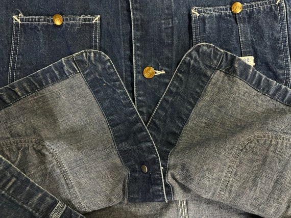 Vintage 1960s Lee Jelt Denim Chore Barn 91-J Jack… - image 5