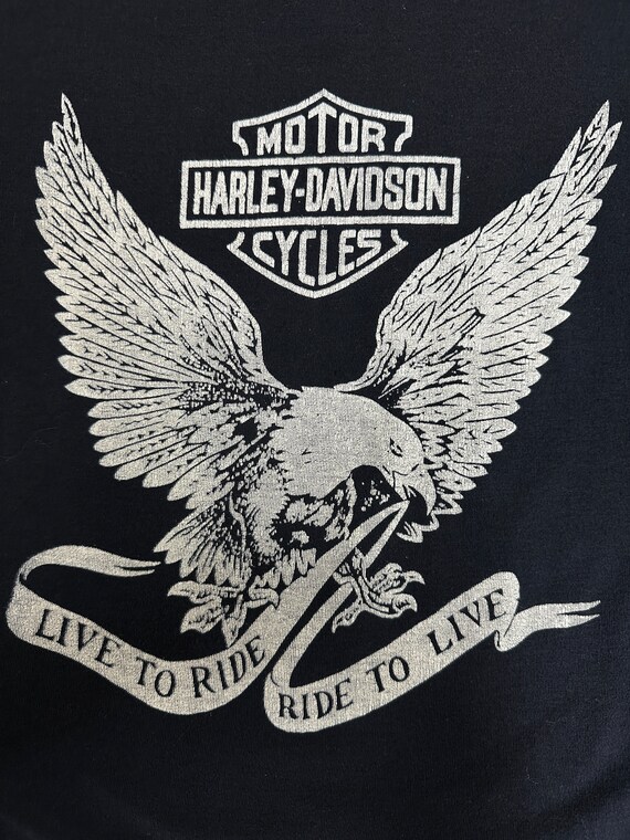 Vintage 1985 3D Emblem Harley Davidson Eagle Moto… - image 4