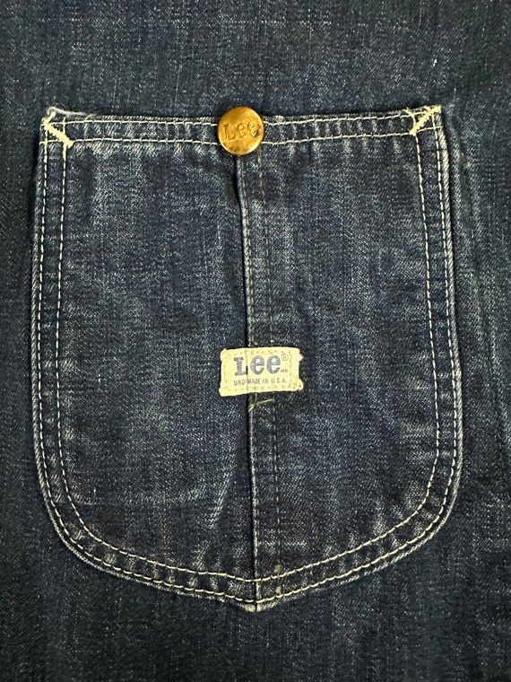 Vintage 1960s Lee Jelt Denim Chore Barn 91-J Jack… - image 7