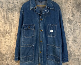 Vintage 1950s Sears Hercules Union Made Denim Chore Jacket/Made In USA