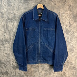 Vintage Oshkosh B Gosh Denim Full Zip Chore Railroad Jacket/size