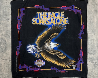 Bandana Harley Davidson The Eagle Soars Alone vintage des années 80