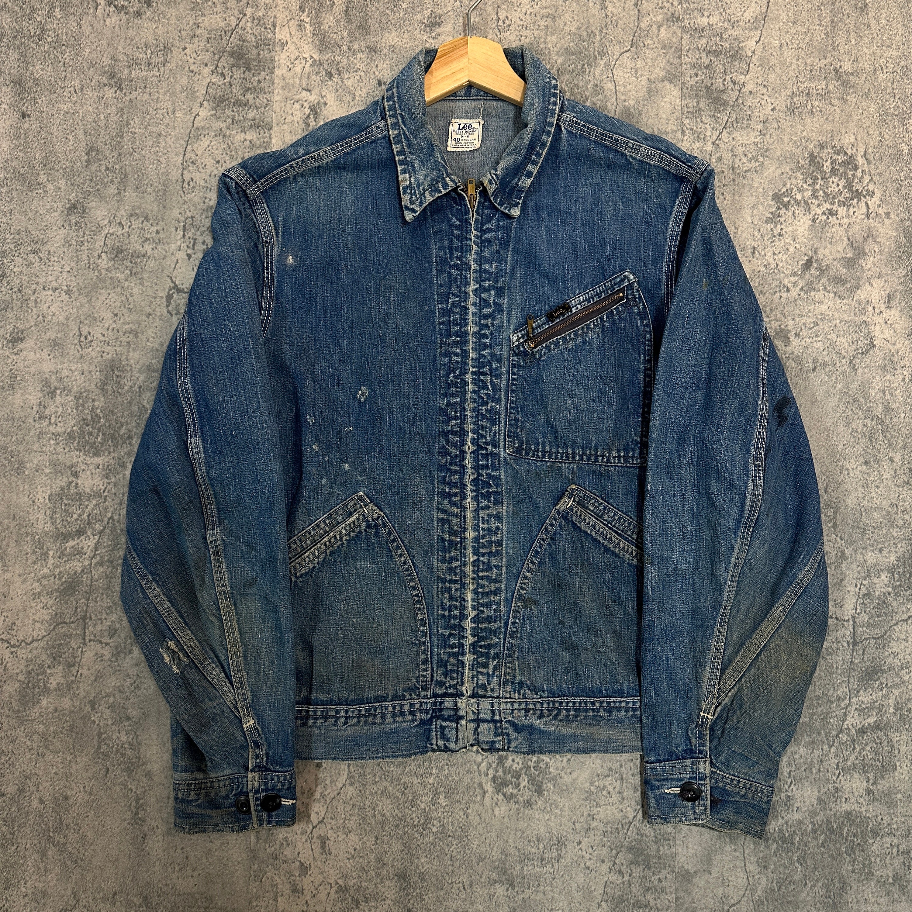 Vintage 1960s Lee 91-B Jelt Denim Sanforized Jacket/union Vintage 1960s Lee 91-B Jelt Denim Sanforized Jacket/union