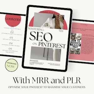 Pinterest SEO-gids beheersen, SEO-e-boek: hoe je je Pinterest optimaliseert, passief inkomen verdient, online geld verdient, verkoop stimuleert, bereik maximaliseren