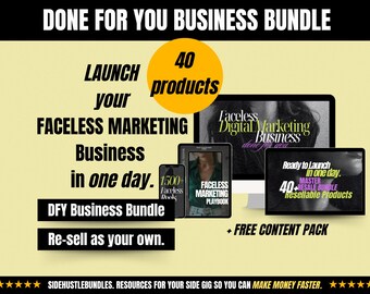 Faceless Marketing Masterclass: 40+ DFY Digital Products (PLR)