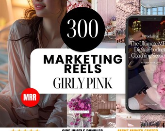 400+ Girl's Girl Aesthetic Social Media Reels Bundle | High-Quality Editable | PLR MRR  | Faceless Reels, Faceless Marketing, Entrepreneur
