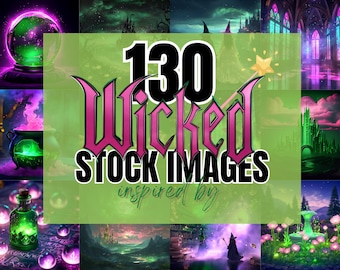 Best Selling Wicked Inspired Stock Images, Wicked PNG, Wicked The Musical Digital Paper, Instant Wicked Download, 130 Wicked Images