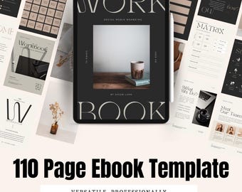 110-Page Ebook Template: Canva Editable, PLR & MRR (Digital Download)