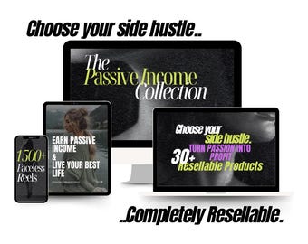 Passive Income MegaBundle: 12 Ebooks, Social Media Kit, Faceless Marketing (MRR)