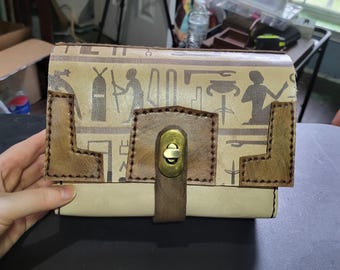 Hieroglyphics Paleontology Custom Leather Bag
