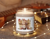 Cute Iced Coffee Design &quot;Mama Fuel&quot; Scented Soy Gift, Accent, Decorative Candle Available in a Variety of Scents, 9oz