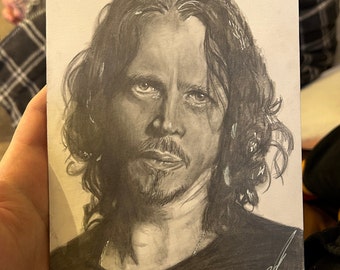 Chris Cornell Of Soundgarden, Audioslave and Temple of the dog original Pencil drawing