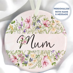 Mother&#39;s Day Gift – Thanks for Being My Mom – Personalized Ceramic Ornament – Gift for Mum, Mom or Grandma
