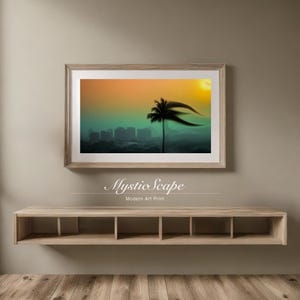 Canvas Print Modern Palm Tree, Modern Wall Decor for Beach Lovers, Tropical Home Decoration, Perfect for Living Room, Gift Idea