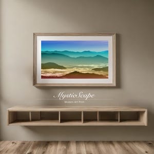 Mountain Landscape Canvas Print: Tranquil Home Office Wall Art