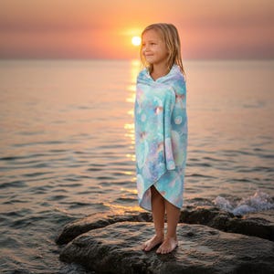 Mermaid Beach Towel Pastel Tones Towel for Kids Girl Beach Towel Summer Birthday Gift Unique