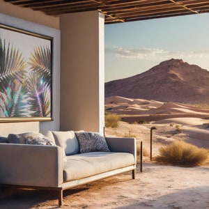 Palm Leaves Canvas Print: Tropical Beach House Wall Art