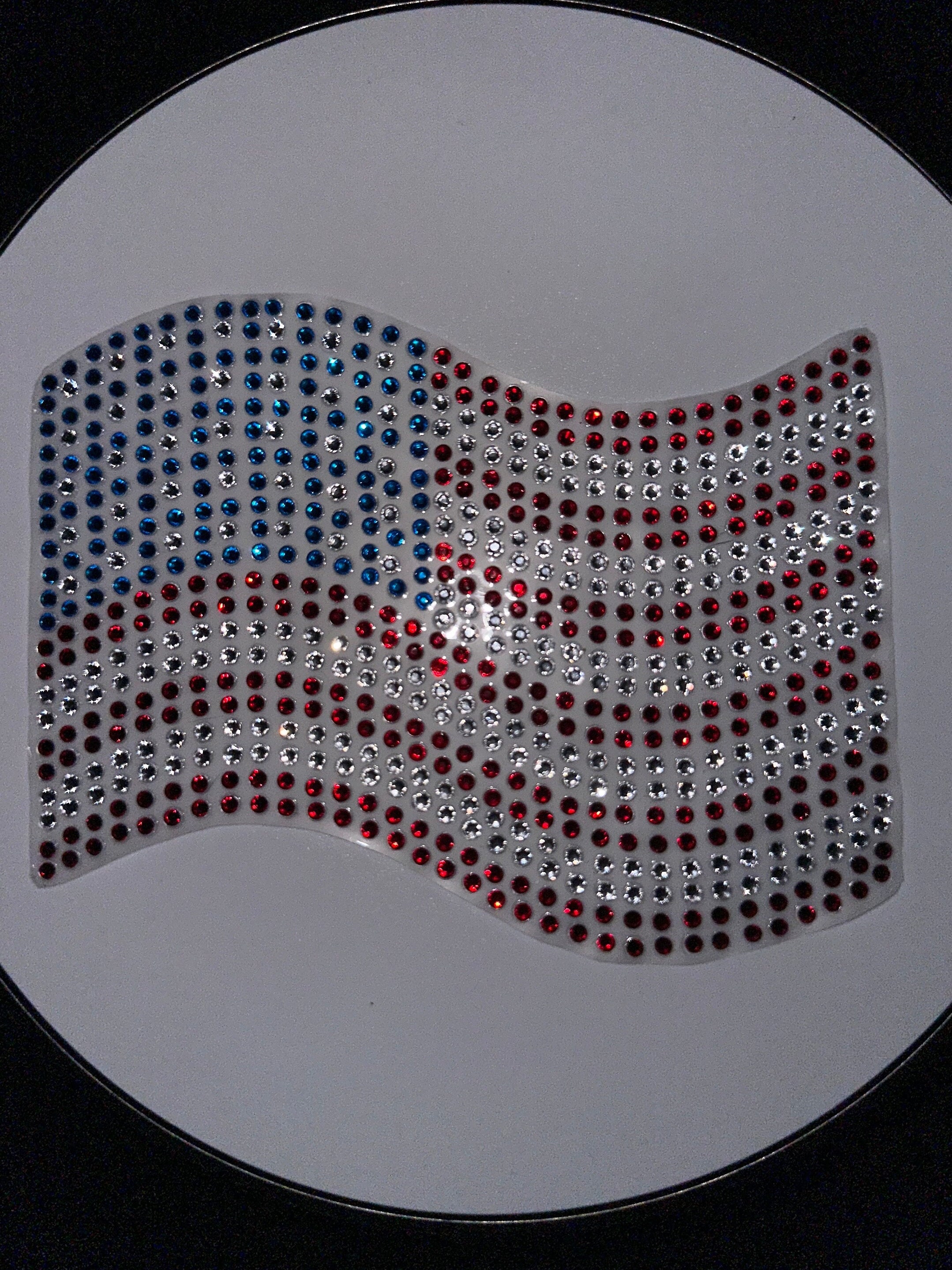 American Flag Rhinestone Decal, USA Flag Rhinestone Decal, Rhinestone ...