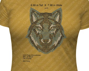 Wolf Rhinestone Template, Wolf SVG, Wolves, Wolf Digital File, Wolf Cut File, Cricut, Siser, Silhouette, Mascot