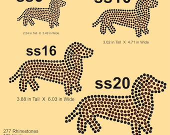 Rhinestone Doxie Decal, Hat or Tote Template, Doxie SVG, Dashshund SVG, Wiener Dog SVG, Sausage Dog svg, Cut File, Rhinestone Hat Template