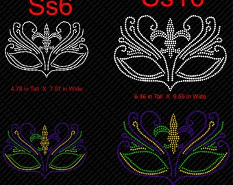 Mardi Gras Rhinestone Template, Mardi Gras svg, NOLA svg, Fat Tuesday svg, Fleur De Lis svg, Louisiana svg, Digital Cut file svg, png, lds