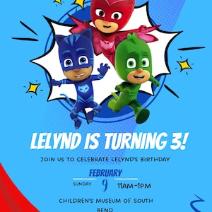 Invitación de PJ Masks