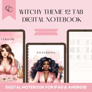 Witch Digital Notebook | Hyperlinked Planner & Journal with Tabs, Dividers and Templates | GoodNotes, iPad, Android | Customizable