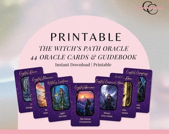 The Witch’s Path Oracle – Printable Deck for Intuition & Self‑Discovery, Digital Download