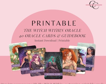 The Witch Within Oracle Deck: 40 Witchy Cards & Guidebook (PDF)