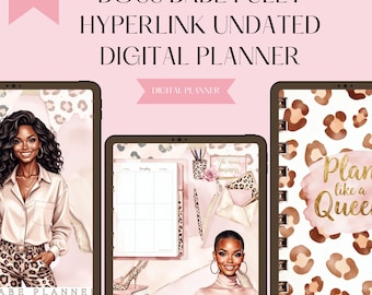 Planificador digital Boss Babe para mujeres negras: Bienestar y autocuidado (Goodnotes, iPad, Android) (Descarga en PDF)